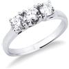 Gioielli di Valenza Anello Trilogy in Oro bianco 18k con Diamanti ct. 0,75
