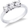 Gioielli di Valenza Anello Trilogy in Oro bianco 18k con Diamanti ct. 0,90