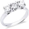Gioielli di Valenza Anello Trilogy in Oro bianco 18k con Diamanti ct. 1,20