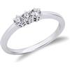 Gioielli di Valenza Anello Trilogy in Oro bianco 18k con Diamanti 0,15 ct