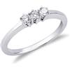 Gioielli di Valenza Anello Trilogy in Oro bianco 18k con Diamanti ct. 0,25