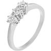 Gioielli di Valenza Anello modello Trilogy in Oro bianco 18k con Diamanti ct. 0,45