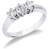 Gioielli di Valenza Anello Trilogy in Oro bianco 18k con Diamanti ct. 0,70