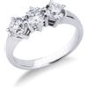 Gioielli di Valenza Anello Trilogy classico in Oro bianco 18k con Diamanti ct. 1,20