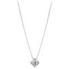 Gioielli di Valenza Collana punto luce in oro bianco 18k con diamante, ct 0,30
