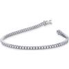 Gioielli di Valenza Bracciale Tennis in oro Bianco 18k con diamanti Larghezza maglia 2,4 mm