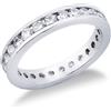 Gioielli di Valenza Anello eternity a binario in oro bianco 18k con diamanti da 0.05 ct