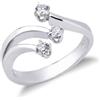 Gioielli di Valenza Trilogy in Oro bianco 18k e Diamanti, ct. 0,30