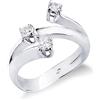 Gioielli di Valenza Anello Trilogy in Oro bianco 18k con Diamanti ct. 0,32
