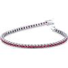 Gioielli di Valenza Tennis modello piramide in oro Bianco 18k con Rubini