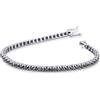Gioielli di Valenza Bracciale Tennis in oro Bianco 18k con Diamanti neri. Larghezza maglia 3.10 mm circa