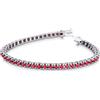 Gioielli di Valenza Bracciale Tennis in oro Bianco 18k Rubini