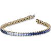 Gioielli di Valenza Bracciale Tennis in oro giallo 18k con zaffiri multicolor blu.