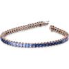 Gioielli di Valenza Bracciale Tennis in oro rosa 18k con Zaffiri multicolor blu