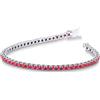 Gioielli di Valenza Bracciale Tennis in oro Bianco 18k in Rubini