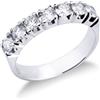 Gioielli di Valenza Anello a 7 pietre in Oro bianco 18k con Diamanti ct 1,00