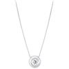 Gioielli di Valenza Collana punto luce cipollina in oro bianco 18k con diamante, ct 0,12