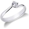 Gioielli di Valenza Solitario modello griffe a 4 punte in oro bianco 18k con Diamante ct. 0,30