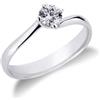 Gioielli di Valenza Solitario in oro bianco 18k con Diamante ct. 0,40.