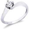 Gioielli di Valenza Solitario modello Valentino in oro bianco 18k con Diamante ct. 0,40
