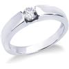 Gioielli di Valenza Solitario Anello Unico 0,25 ct oro bianco 18k
