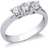 Gioielli di Valenza Anello modello Trilogy in Oro bianco 18k con Diamanti 0,60 ct