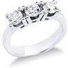 Gioielli di Valenza Anello Trilogy in Oro bianco 18k con Diamanti, ct. 1,00