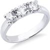 Gioielli di Valenza Anello Trilogy a quattro griffe in Oro bianco 18k con Diamanti