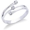 Gioielli di Valenza Anello Trilogy in Oro bianco 18k con Diamanti ct. 0,10