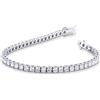 Gioielli di Valenza Bracciale Tennis lineare in oro bianco 18k con Diamanti. Larghezza maglia 3.50 mm