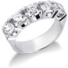 Gioielli di Valenza Anello Veretta a 5 pietre in Oro bianco 18k con Diamanti ct. 2,50.