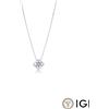 Gioielli di Valenza Collana punto luce in oro bianco 18k con diamante di 1.00 ct
