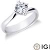 Gioielli di Valenza Anello fidanzamento Abbraccio con diamante 0,90 ct