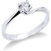 Gioielli di Valenza Solitario Promessa con diamante 0,25 ct Oro Bianco 18k