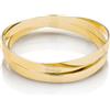 Unoaerre Bracciale Unoaerre 2418 in bronzo dorato giallo rigido a tre cerchi