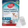 Simple Solution Pannolini a Fascia Monuso per Cani Maschio con Idicatore di Bagnato, Taglia Piccolo, Small 12 unità