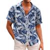 Voqeen Uomo Funky Camicie Hawaiian Manica Corta Tasca Frontale Tropicale Aloha Stampa Spiaggia Hawaii Camicia per Viaggi, Feste e Vacanze