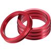 A ABSOPRO Anelli Centrici per Cerchi in Alluminio Rossi Set di 4 | Diametro Esterno 73.1mm, Diametro Interno 60.1mm, Spessore 10mm, Corregge Le Vibrazioni, Adatto Per Mozzo Veicolo