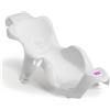 Okbaby Buddy - Sdraietta Bagnetto Neonato Anatomica con Seduta in Gomma Antiscivolo da 0M+ a 8 Kg colore Bianco - 794