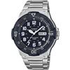 Casio Orologio Uomo 48mm Resina Acciaio Nero Silver Quarzo 10ATM - MRW-200HD-1BVEF