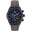 Lorenz Orologio Uomo Cronografo LORENZ 030232BB in Acciaio PVD Gun e Dettagli Blu