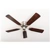 Pepeo Ventilatore da soffitto Kisa Deluxe nichel spazzolato senza luce - palissandro/lame in noce scuro