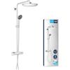 Grohe Vitalio System 310 Sistema Doccia con Miscelatore Termostatico e Mensola Portasapone, Installazione veloce, 26401001