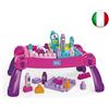 Mega Bloks- First Builders Tavolino Multi Attività Rosa 3 in 1 con 30 Blocchi