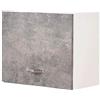 Shally Dogan Pensile da Cucina, Sopracappa, Armadio in Legno Armadietto Multiuso da Muro a Ribalta Spazioso, Dimensioni 60 x 32 x 49H cm (Cemento)