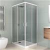 DEGHI Box doccia 80X100 cm scorrevole con vetro trasparente e profilo bianco 185h - Lite