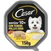 Cesar Senior 10+ Cibo per Cane con tenero Pollo e Riso, 150 g, 14 Vaschette