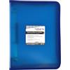 Grafoplás Raccoglitore ad anelli con cerniera A4+, blu, Multiline, 4 anelli misti 25 mm, copertina in polipropilene a righe verticali, capacità extra per fogli di carta formato foglio
