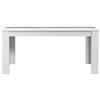 Forte Dining Tables Tavolo da pranzo, in legno derivato, effetto cemento grigio chiaro e bianco, 90 x 160 x 74,7 cm