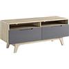 Modway Origin Mid-Century - Mobile TV da 47 pollici, grigio naturale